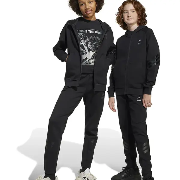 Dětské tepláky adidas černá barva, s potiskem, JF3635