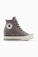 Semišové tenisky Converse Chuck 70 Wedge hnědá barva, A13834C