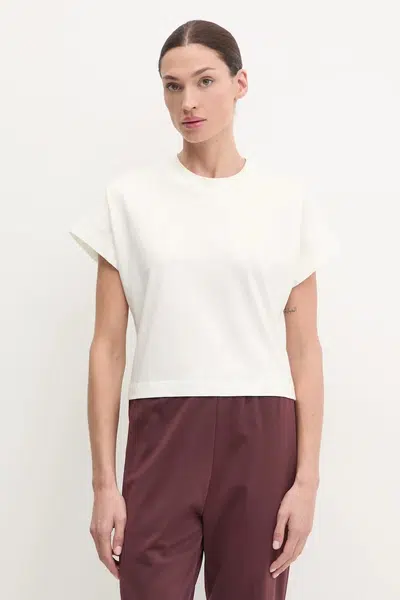Bavlněné tričko adidas ALL SZN béžová barva, JJ1243
