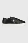 Kožené sneakers boty Calvin Klein Jeans CUPSOLE LACE UP LOW