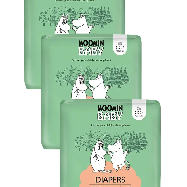Moomin Baby 5 Maxi 10–16 kg měsíční balení eko plen 120 ks