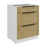 Spodní skříňka Cremona 60 D 3S BB - Premium Box Barva korpusu: Bílá, Barva dvířek: Dub Cremona