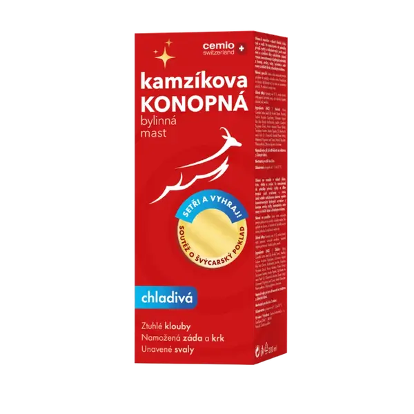 Cemio Kamzíkova konopná mast chladivá 200 ml, soutěžní balení