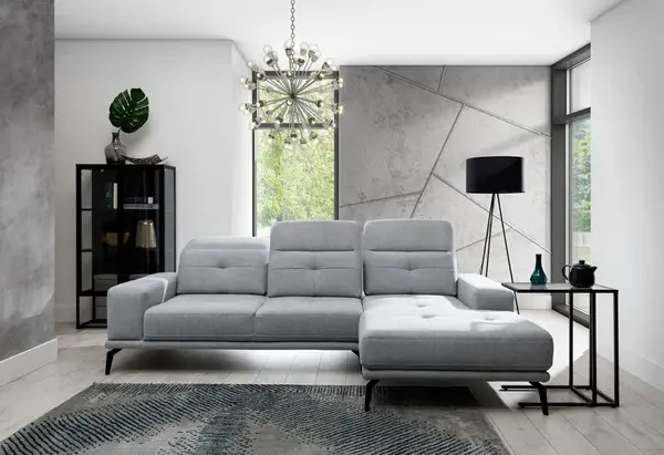 Sedací sestava Torrense - sedací souprava + taburet Provedení: Pravá varianta, látka: Primo 88