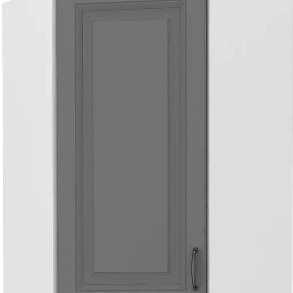 Horní rohová skříňka Stilo 60x60 GN-90 1F (45°) Barva korpusu: Bílá, Barva dvířek: Dust Grey