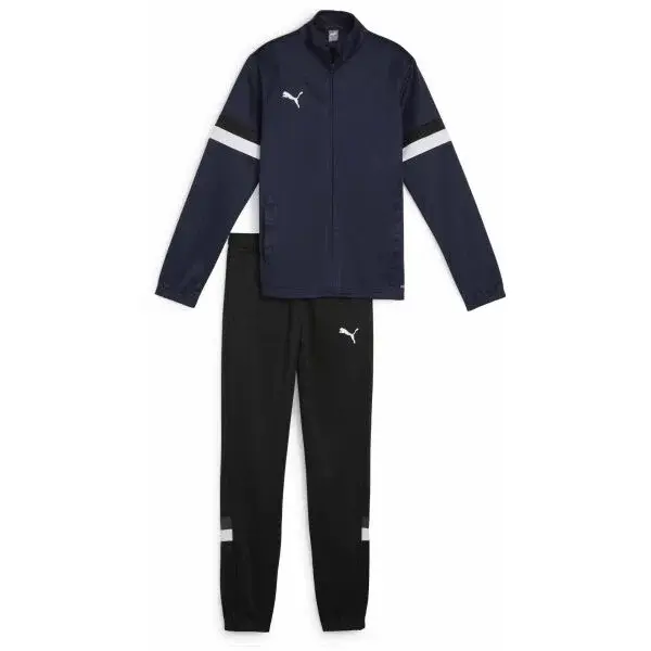 Puma TEAMRISE TRACKSUIT JR Detská tepláková súprava, tmavo modrá, veľkosť