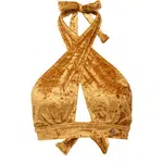 GOLDBEE VELVET SWIMSUIT CROSS Dámsky vrchný diel plaviek, zlatá, veľkosť