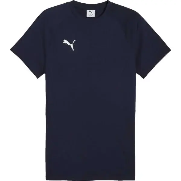 Puma TEAMEVOSTRIPE TEE Pánske tričko, tmavo modrá, veľkosť