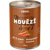 LOUIE HOVÄDZIE S MRKVOU 400 G Konzerva pre psov, hnedá, veľkosť