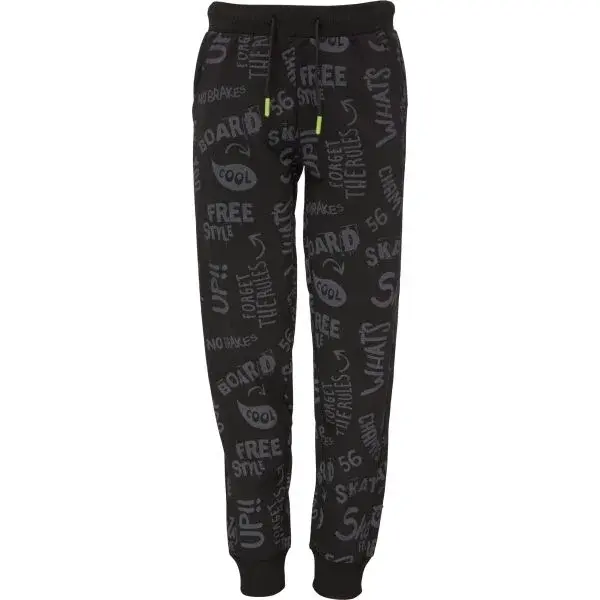 Lewro CHANDER Detské tepláky, čierna, veľkosť 128-134