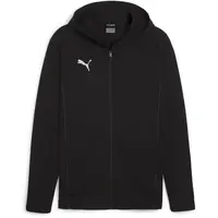 Puma TEAMFINAL CASUALS HOODED JACKET Pánska športová mikina, čierna, veľkosť