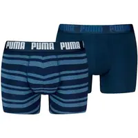 Puma MEN EVERYDAY HERITAGE STRIPE BOXER 2P Pánske boxerky, tmavo modrá, veľkosť