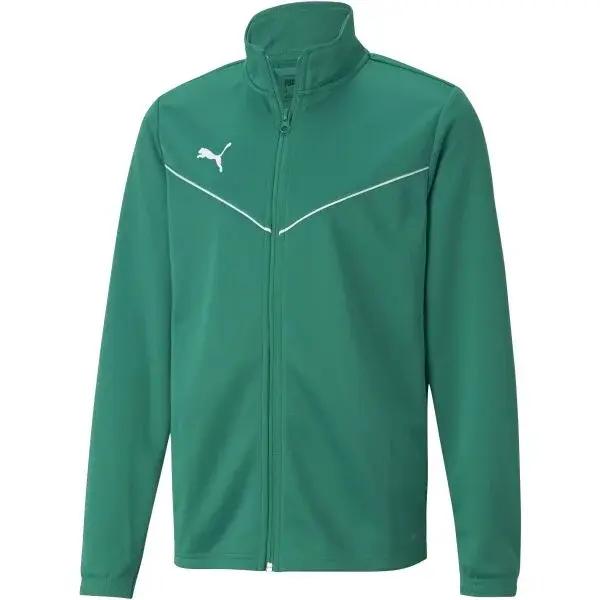 Puma TEAMRISE TRAINING POLY JACKET JR Chlapčenská mikina, zelená, veľkosť