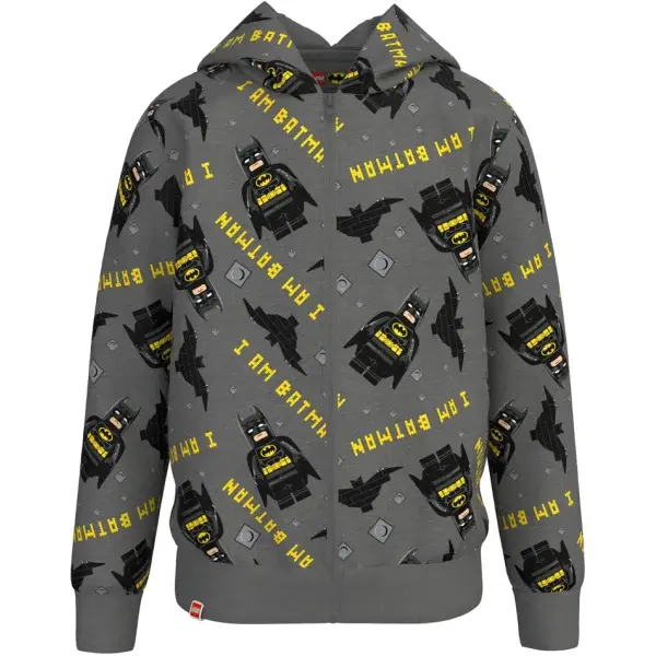 LEGO&reg; kidswear CARDIGAN W. HOOD Chlapčenská mikina, tmavo sivá, veľkosť