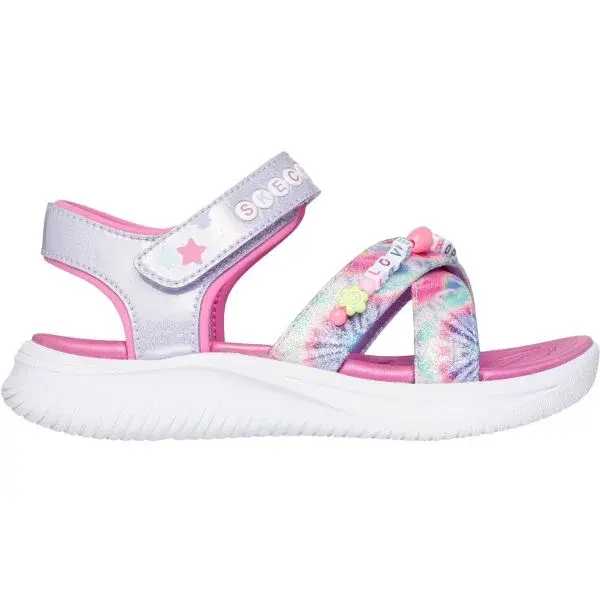 Skechers JUMPSTERS SANDAL - TIE DYE BFFS Dievčenské sandále, ružová, veľkosť