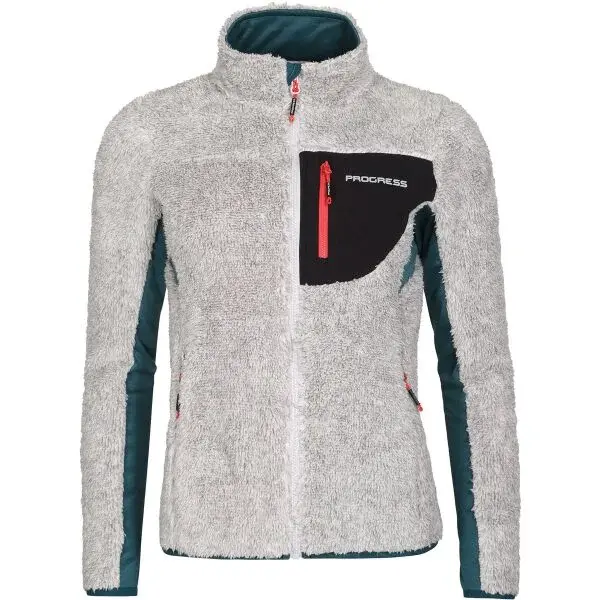 PROGRESS CALORA Dámska hrejivá bunda, sivá, veľkosť