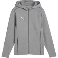 Puma TEAMFINAL CASUALS HOODED JACKET Pánska športová mikina, sivá, veľkosť