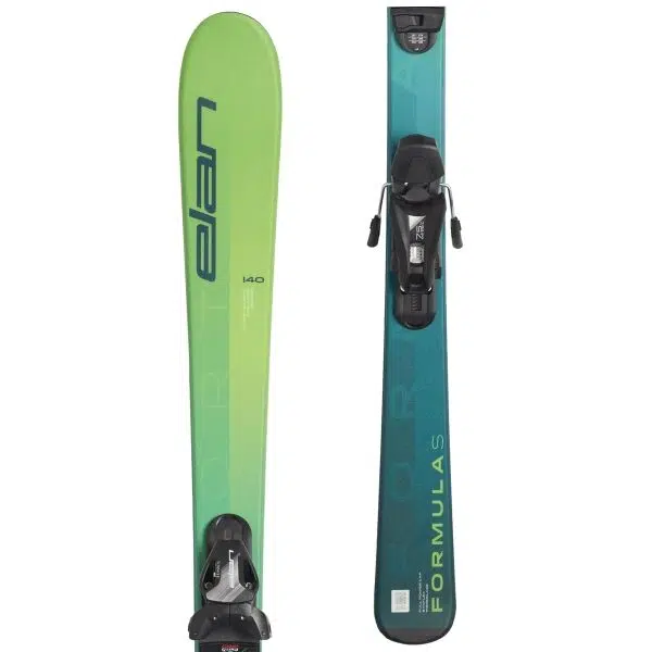 Elan FORMULA S JRS + EL 7.5 Detské zjazdové lyže, tmavo zelená, veľkosť