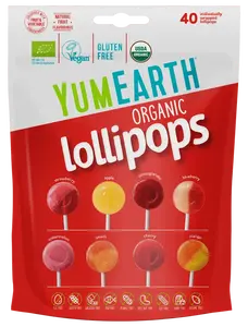 YUMEARTH BIO Ovocná lízátka Mix 8 příchutí 40 ks