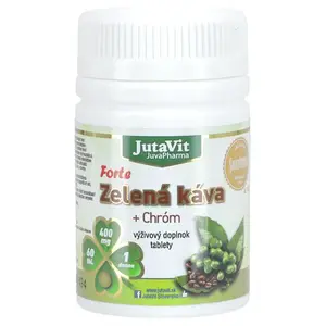 JutaVit Zelená káva Forte + chróm Jutavit, 60 tablet