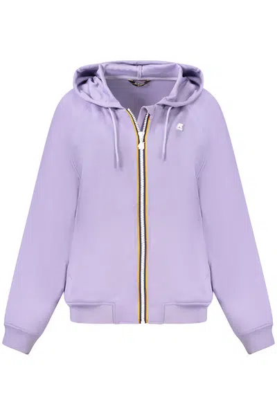 K-WAY WOMEN'S PURPLE ZIP-UP SWEATSHIRT