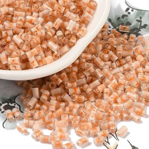 Two Tone Inside Colours Transparent Glass Seed Beads