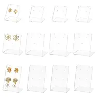 12Pcs 3 Styles Organic Glass & Acrylic Earring Displays Sets