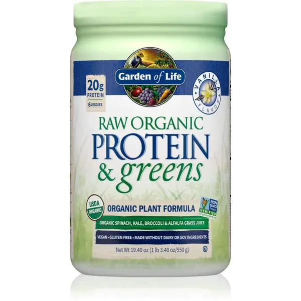 Garden of Life RAW Protein & Greens Organic rostlinný protein příchuť Vanilla 550 g