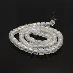 AB Color Plated Glass Faceted Cube Beads Strands