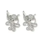 Brass Micro Pave Cubic Zirconia Pendants