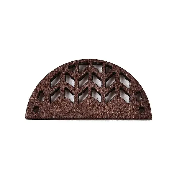 Poplar Wood Laser Cut Half Round Links Connectors
