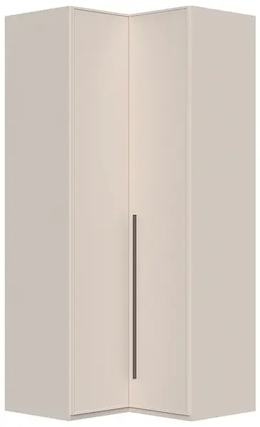 Rohová šatní skříň baptiste-béžová - pravý roh