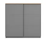 Skříň s posuvnými dveřmi lotta - šedá/dub artisan