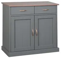 Kombinovaná komoda z masivu weston - šedá/hnědá