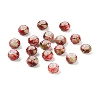 Opaque Spray Painted Glass Beads