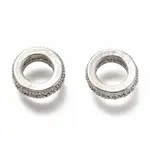 Brass Micro Pave Clear Cubic Zirconia Charms