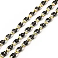 Brass Enamel Curb Chains