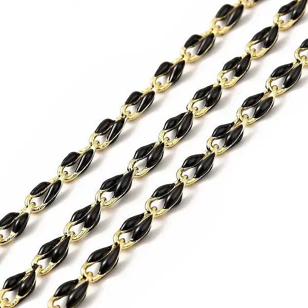 Brass Enamel Curb Chains