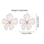 304 Stainless Steel Enamel Stud Earrings
