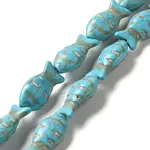 Synthetic Turquoise Dyed Beads Strands