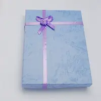 Jewelry Cardboard Boxes with Flower(Color Random Delivery) and Sponge Inside