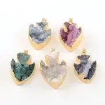 Fish Dyed Natural Druzy Agate Fish Pendants