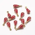 Antique Golden Plated Brass Enamel teardrop
