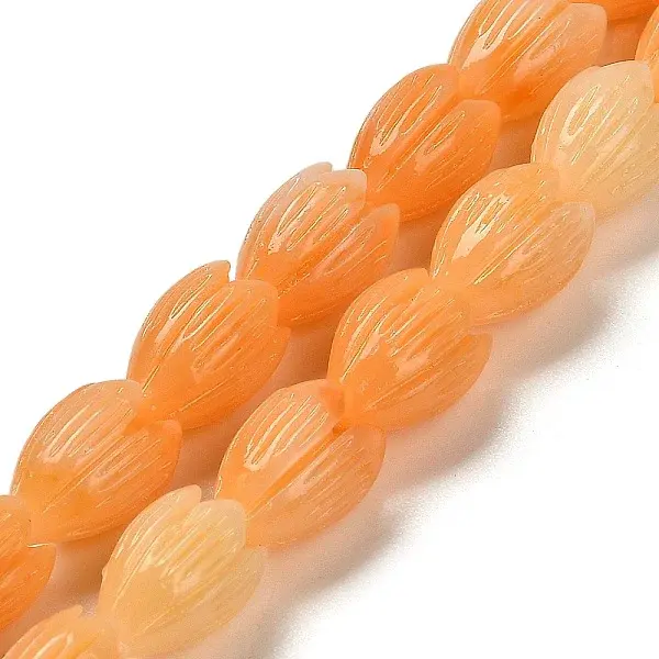 Synthetic Shell Dyed Carved Beads Strands