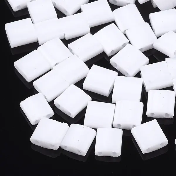 2-Hole Opaque Glass Seed Beads