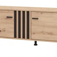 Tv stolík luisa - dub, čierna