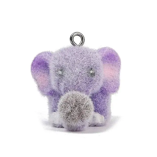 Flocking Resin Pendants