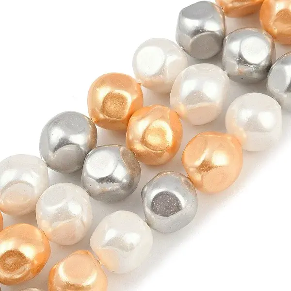 Electroplated Shell Pearl Beads Strands