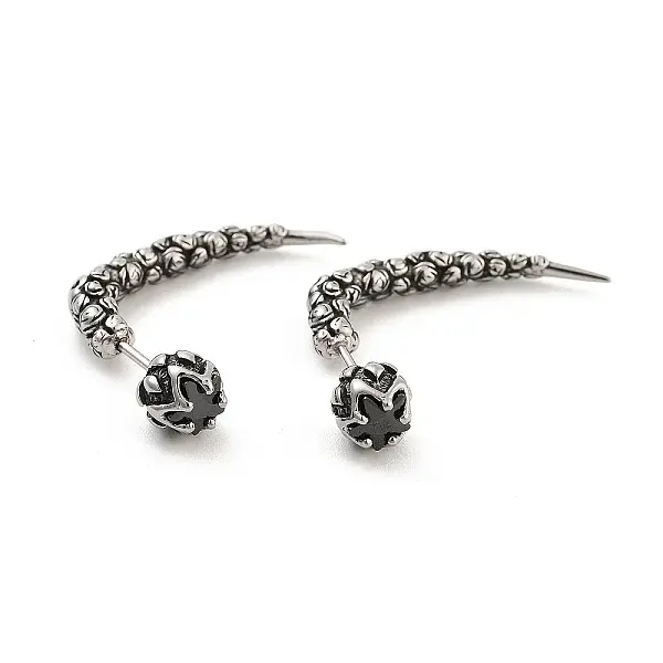 Rose Flower 316 Surgical Stainless Steel Pave Cubic Zirconia Ear False Plugs for Women