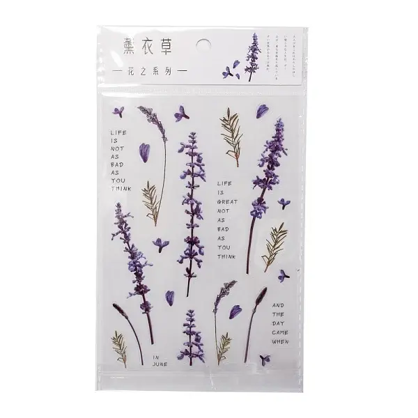 Flower Pattern Waterproof Self Adhesive Hot Stamping Stickers